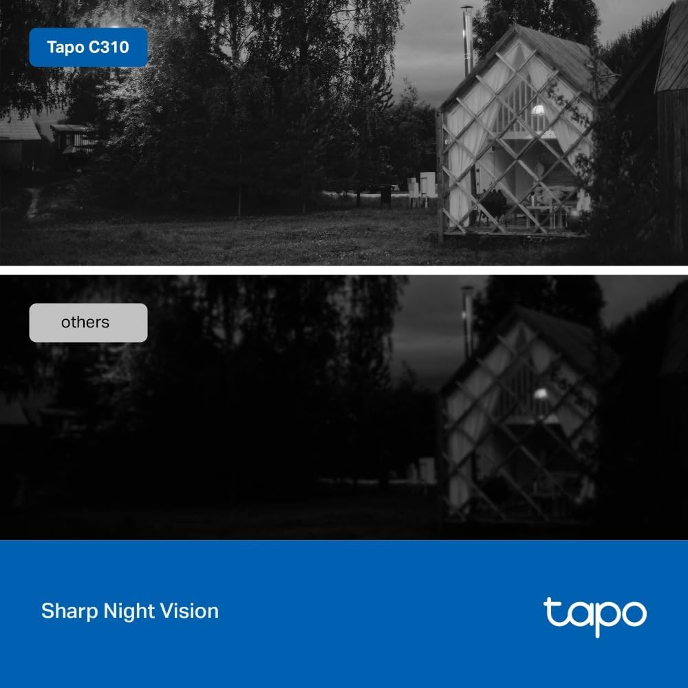Tapo 2K Outdoor Security Camera, Motion Detection, IP66 Weatherproof, Built-In Siren, 2-Way Audio, 3MP, Night Vision, Cloud &SD Card Storage, Compatible with Alexa & Google Home, 2Pack C310P2 image number 4