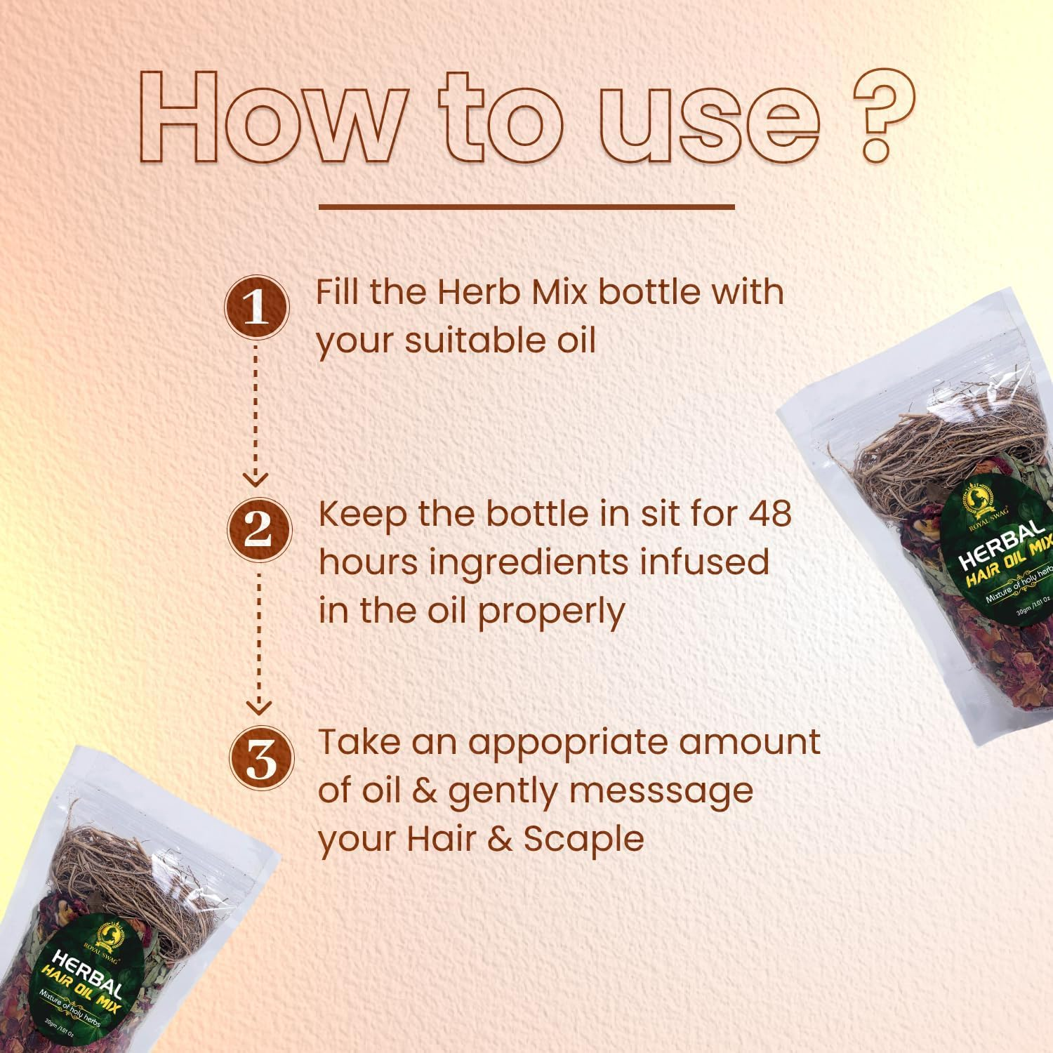 Herbal Hair Oil Mix of Vital Herbs Dried Hair Oil Mixture Essential Herbs for Thick Long Hair (30 G/1.05 Oz) for Hair Nourishment- 100% Vegan and Natural Product Made in India image number 5