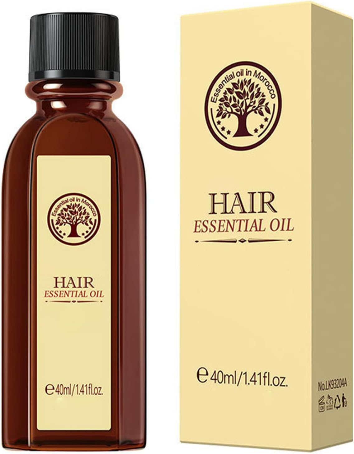 Raenseen 40Ml Moroccan Argan Oil for Hair Growth Lightweight Non Greasy Hydrating Oil to Strengthen and Repair Frizzy Dry Hair Women Men Beige One Size image number 4