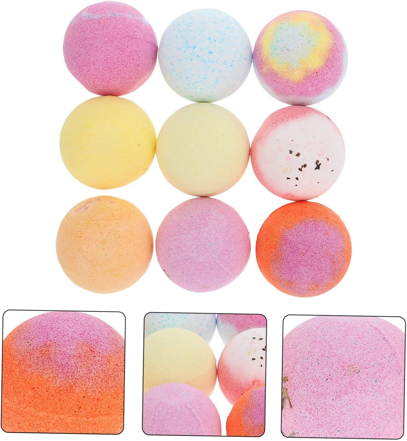 Bath Bombs Set 9Pcs 60G Essential Oil Infused Bubble Bath Balls with Dried Flowers for Relaxation and Aromatherapy Random Color image number 6