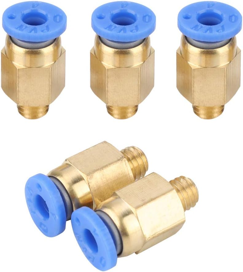 Ejoyous 5 PCS PC4-M6 Straight-Through Pneumatic Connectors, 304 Stainless Steel, 6Mm Thread Compact & Stylish, for PU Hose/Nylon Tube (PTFE Tube OD 4Mm) image number 3