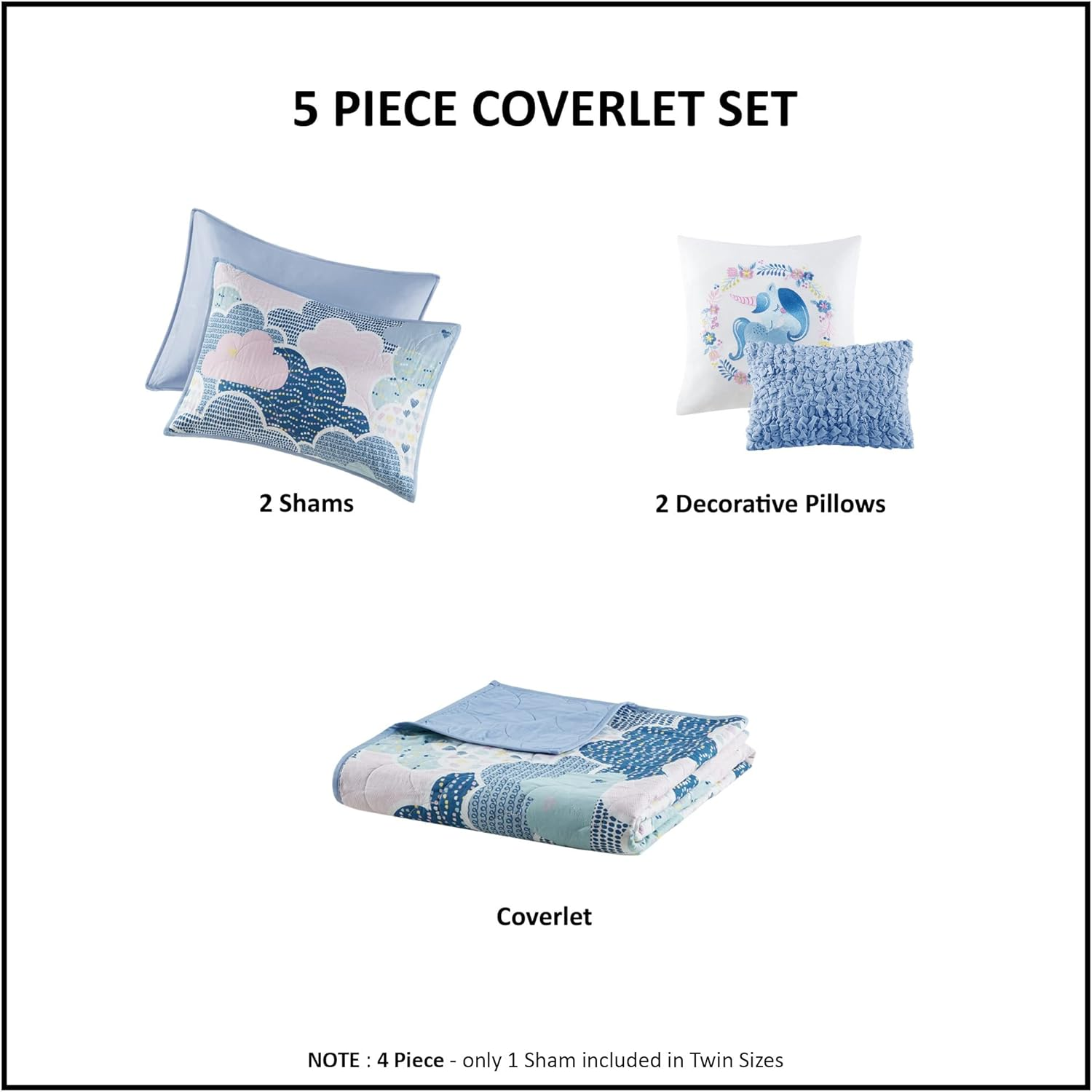 Cloud 9 Coverlet Set Purple Twin/Twin XL