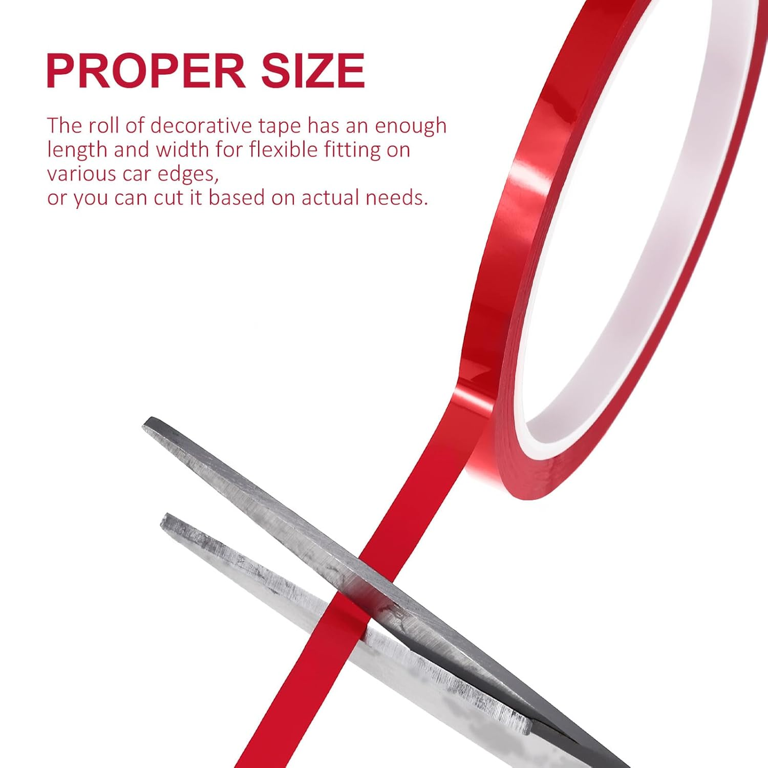 Jojofuny 1Roll Car Decorative Strip Adhesive Tape for Auto Trim Strong Adhesive Colored Tape Insulation Tape No Marks Durable for Car Decoration image number 5