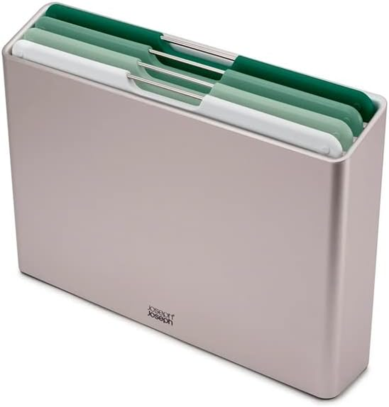 Joseph Joseph Folio Set of 4 Colour-Coded Chopping Boards with Storage Case (Large) - Graphite