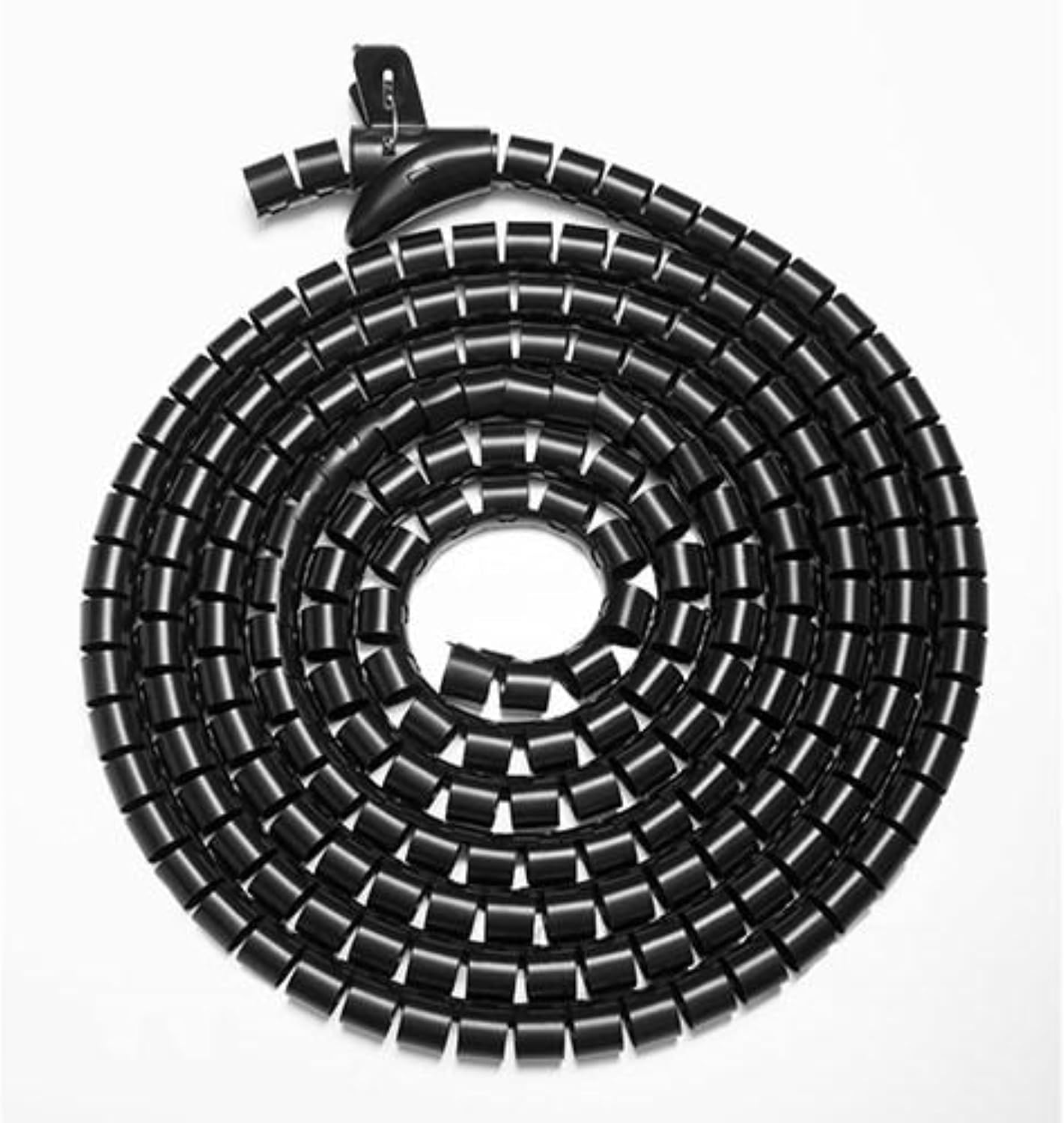 Brateck Coiled Tube Cable Sleeve, Black, 1000 X 30 Mm