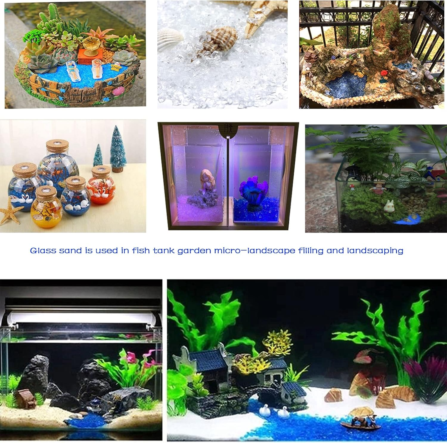 Bairdish Mirror Broken Glass Pieces Glitter Sprinkles 2-4Mm Glass Grains Colorful Irregular Blunt for Nail Arts Craft DIY Mobile Fish Tank Filler Jewelry Phone Case Making (100G) image number 3