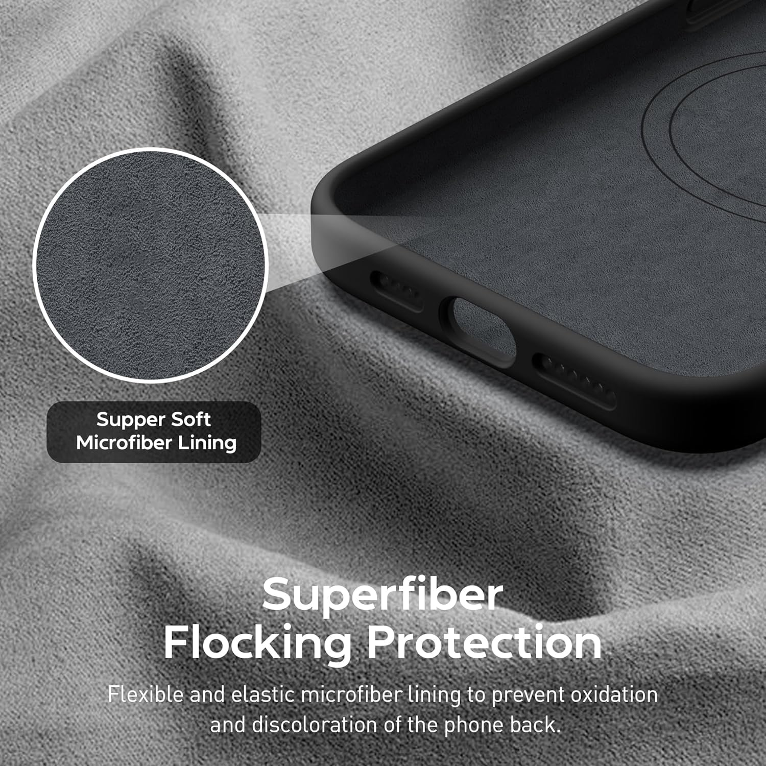 RUNGOS for Iphone 14 Pro Max Case Magsafe (Natural Liquid Silicone & Silky Touch) [Stable Magnet] [10Ft Mil-Grade Shockproof] Soft Microfiber Lining Cover for Iphone 14 Pro Max Magnetic Case 6.7'' image number 5