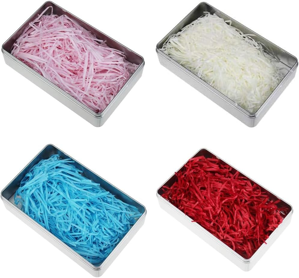 Crinkle Cut Paper Shred Filler - 200G for Gift Wrapping, Basket Filling, Box Confetti and Stuffing - Red - Red image number 6