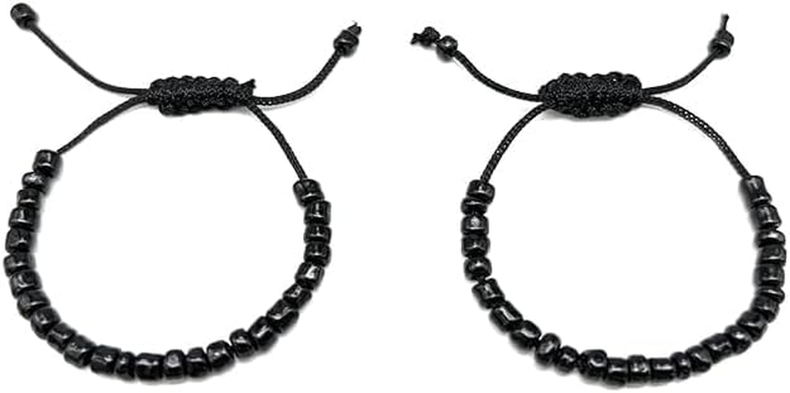 CLICK2GET Black Nazariya Bracelet Set for Baby Girls & Boys (Set of 4) - Adjustable Cotton Thread Evil Eye Bracelets for Newborns (0-1 Year), Black