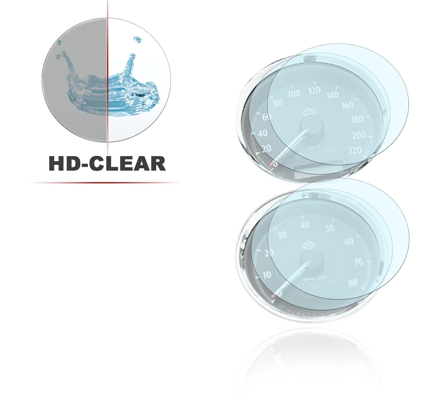 Speedometer Screen Protector Suitable for Harley Davidson Lowrider S 2X Anti-Glare - 1 X Ultra Clear / 1 X Anti-Glare. image number 1