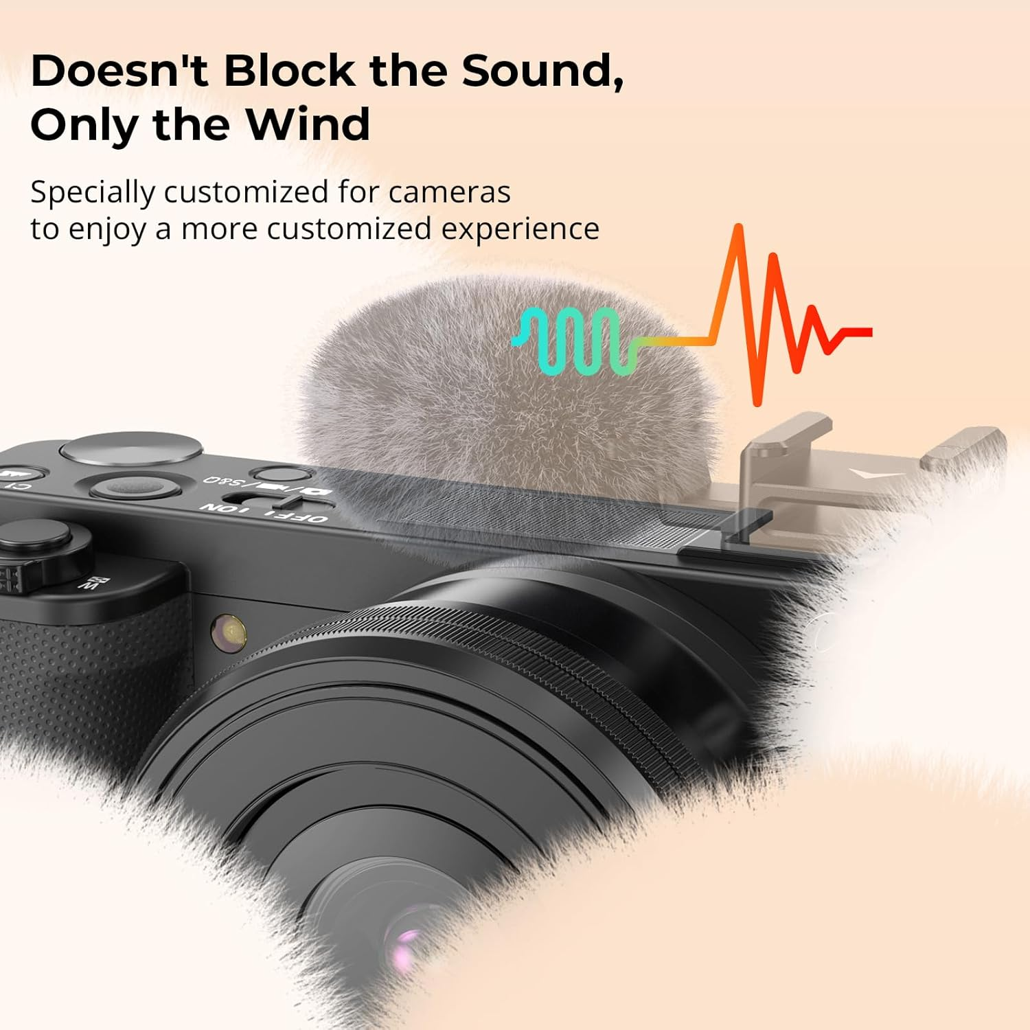 Smallrig Cold Shoe Adapter with Windshield for Sony ZV-1F / ZV-E10 and ZV-1-3526 image number 3