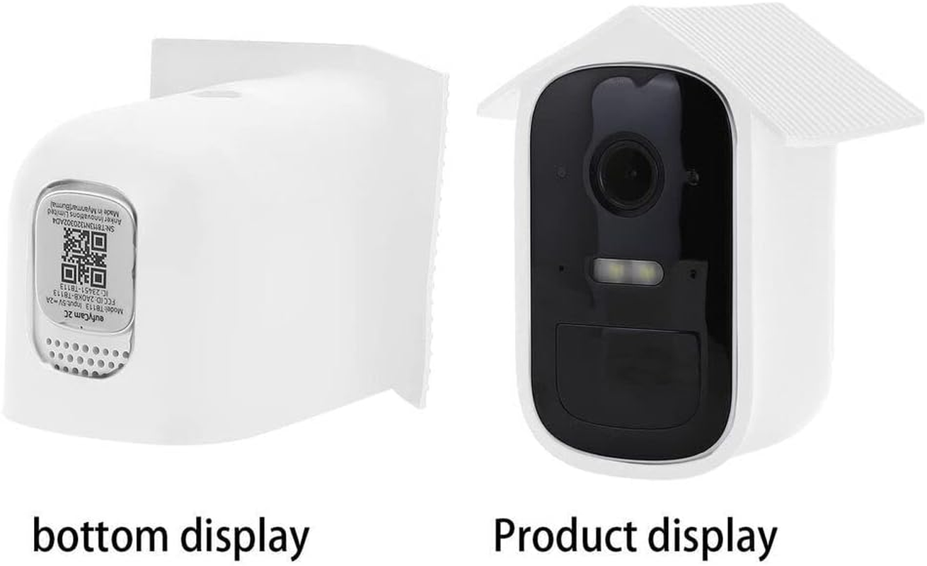 RUNAAJA for Eufy Cam 2C & Pro Cover Silicone Case Protection Camouflage CCTV Security Camera Water Proof Silicone Cover Protective Case for Ring (White*2) - White*2 image number 4