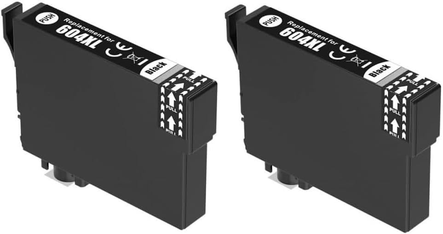 Generic 604XL Black Twin Pack Compatible with Epson C13T10H192 for Epson XP 2200, XP 3200, XP 4200, WF 2910, WF 2950, 2 X Black