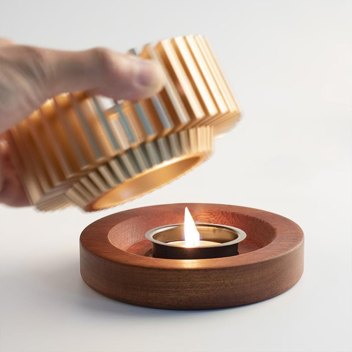 Sarini Oil Burner,Tea Light,Fragrance Oil Lamp, Amazing Night Effect,Aroma Lamp Ambience Made of Anodised Aluminium, Aroma Lamp,Can Be Used as a Warmer image number 1