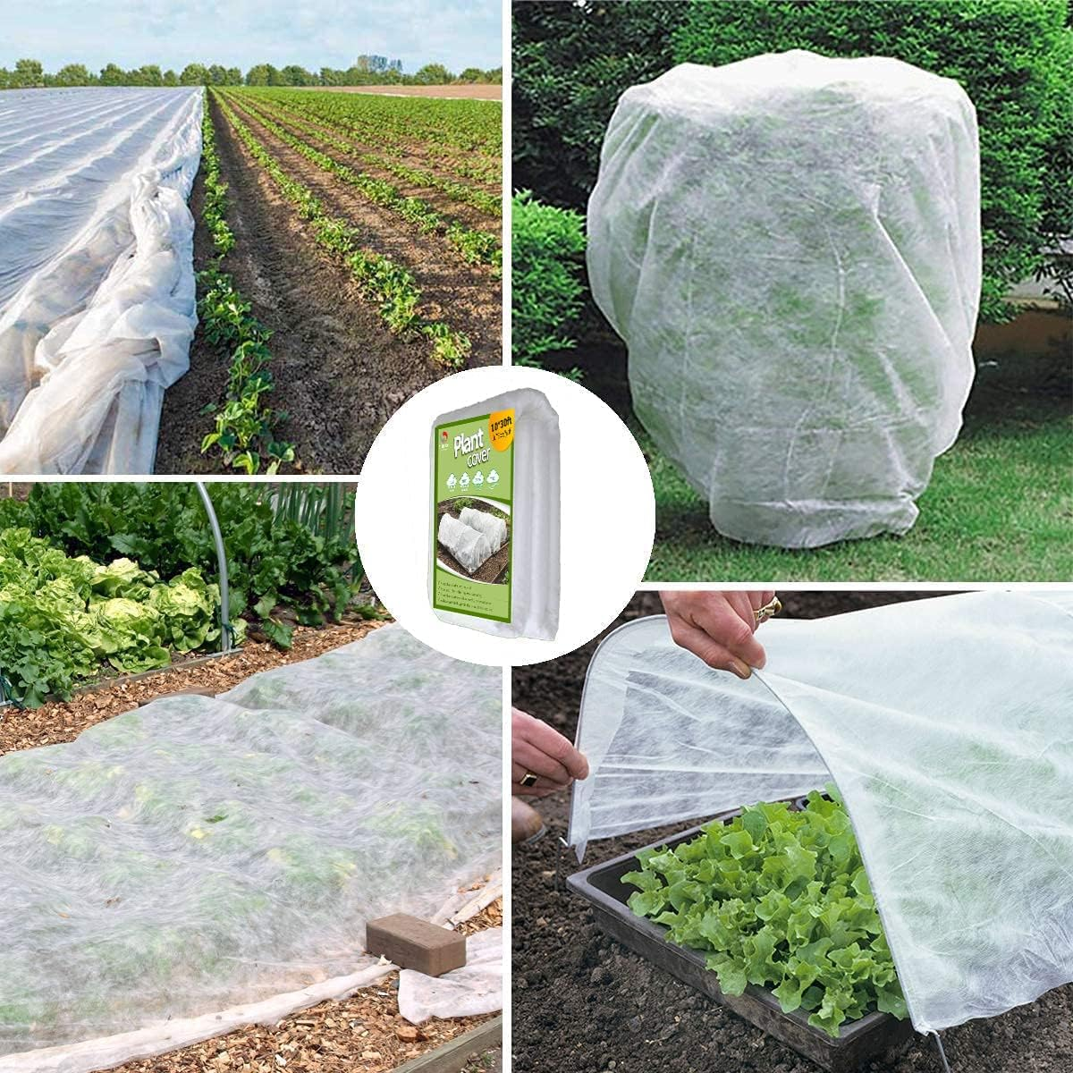SUNPRO Plant Covers, 0.9Oz 10Ft X 30Ft Reusable Floating Row Cover, Freeze Protection Plant Blankets for Cold Weather image number 2