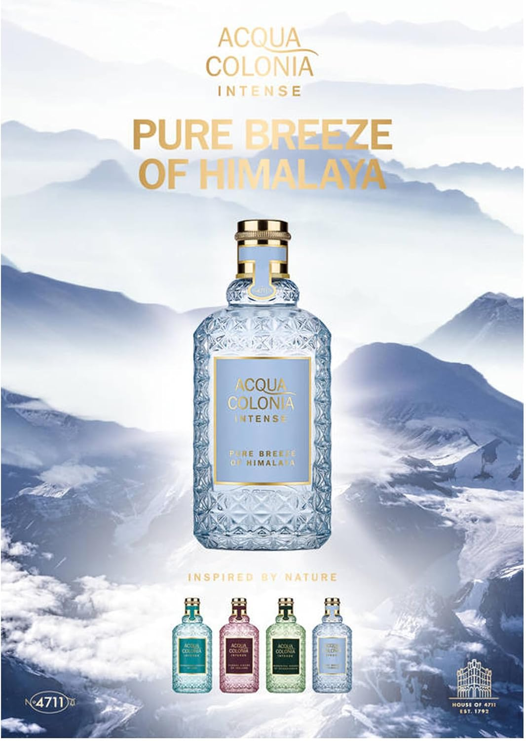 4711 Acqua Colonia Intense Pure Breeze of Himalaya Eau De Cologne Spray 50Ml/1.7Oz