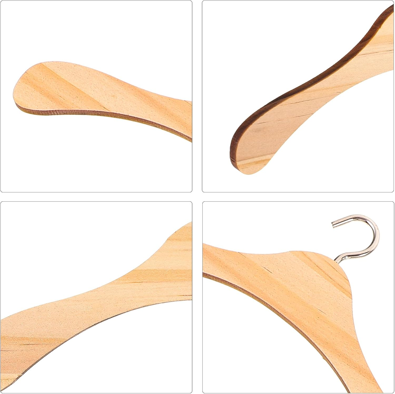 10 Pcs Wooden Hangers for Kids, 6'' Kids Baby Toddler Children Wooden Hangers,For Clothes & Pants, Baby Children Wooden Hangers image number 5
