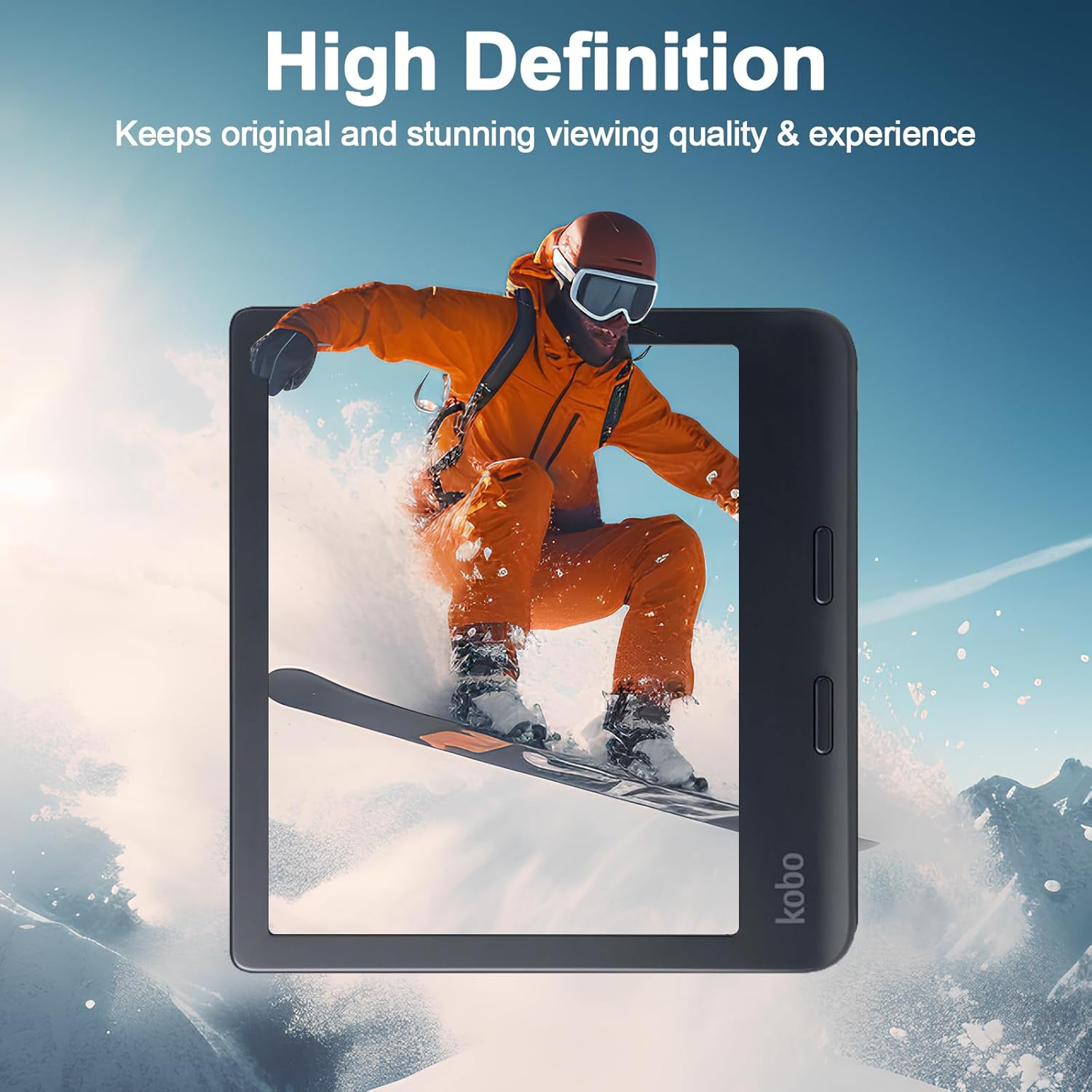 Caweet Screen Protector for Kobo Libra Colour 7 Inches 2024/Kobo Libra 2 E-Reader 7" 2021, Anti-Glare Premium PET Full-Coverage Matte Protective Film, 2 Pack image number 2