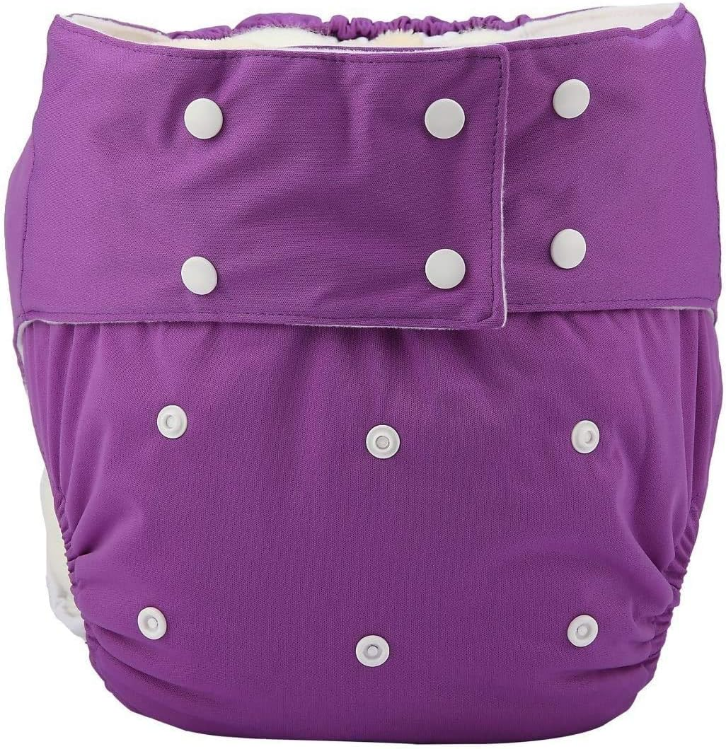 Adult Cloth Diaper Cover Nappy Reusable Washable Adjustable for Disability Incontinence Person (Black) image number 2