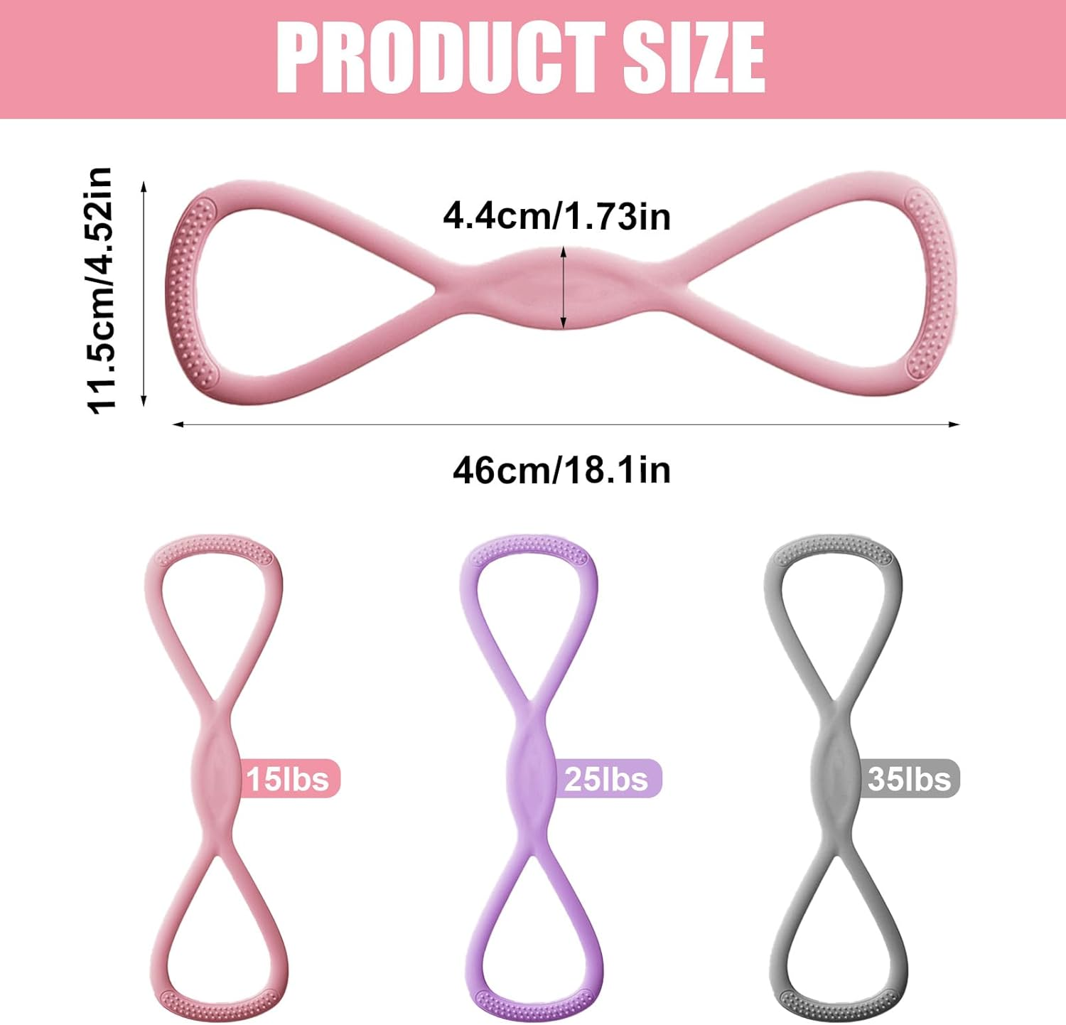 Resistance Bands with Handles &ndash;3-Pack Exercise TPE Foam Material for Arm, Back & Shoulder Workouts | Non-Slip Soft Grip for Home/Gym Use image number 6