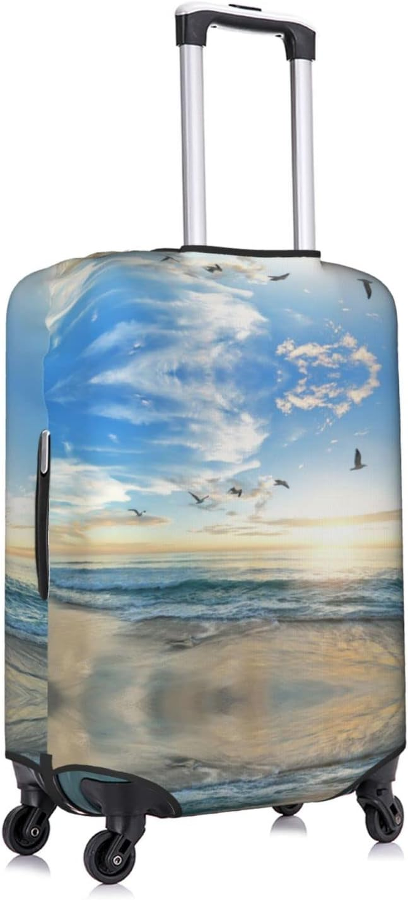 Ocean Sunset Luggage Cover Washable Suitcase Protector Anti-Scratch Suitcase Cover Fits 18-32 Inch Luggage image number 3
