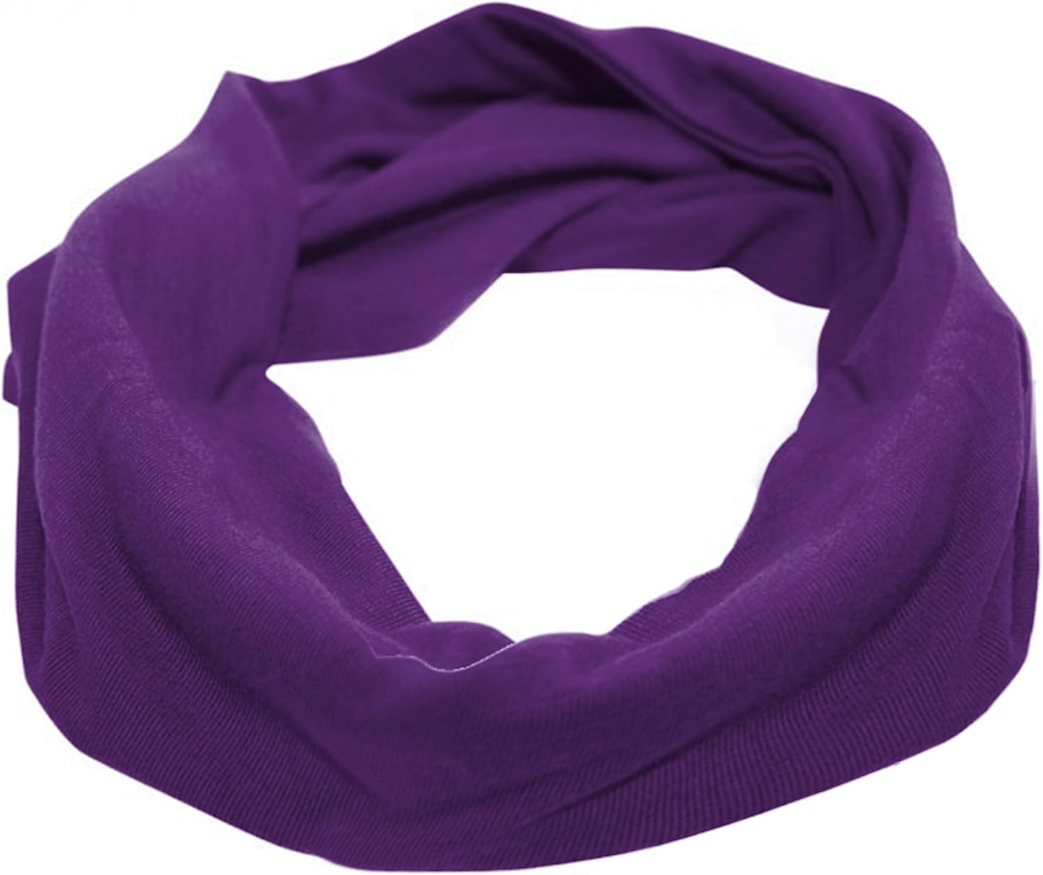 Headbands for Women Non Slip Turban Hair Wrap Elastic Hair Bands Workout Running Headwrap Sweat Yoga Head Bands for Girls (Purple) image number 4