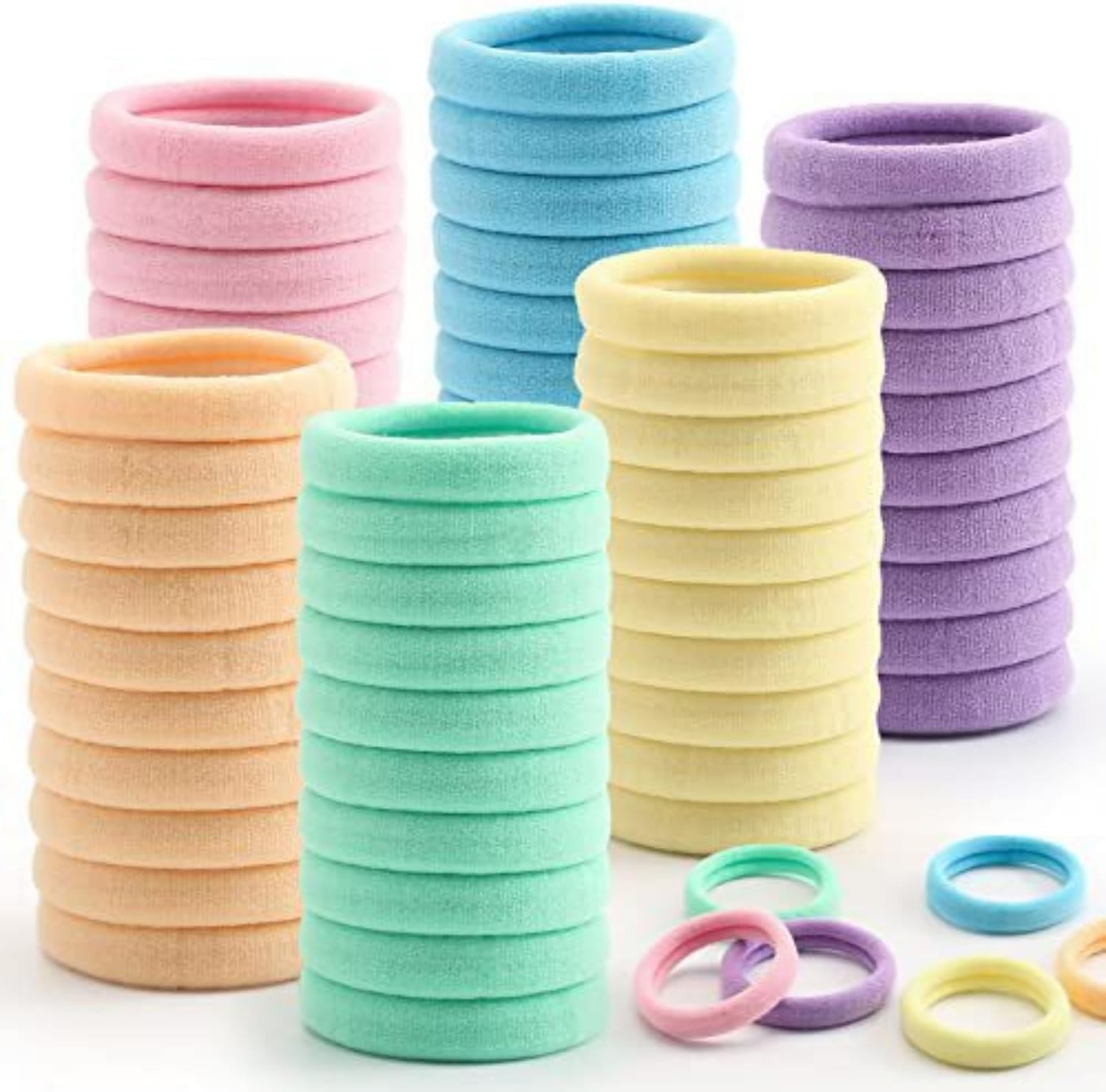 120 Pcs Hair Ties for Women and Men, Hair Ties, Hair Elastics for Women, Hair Bands (Coffee Color)