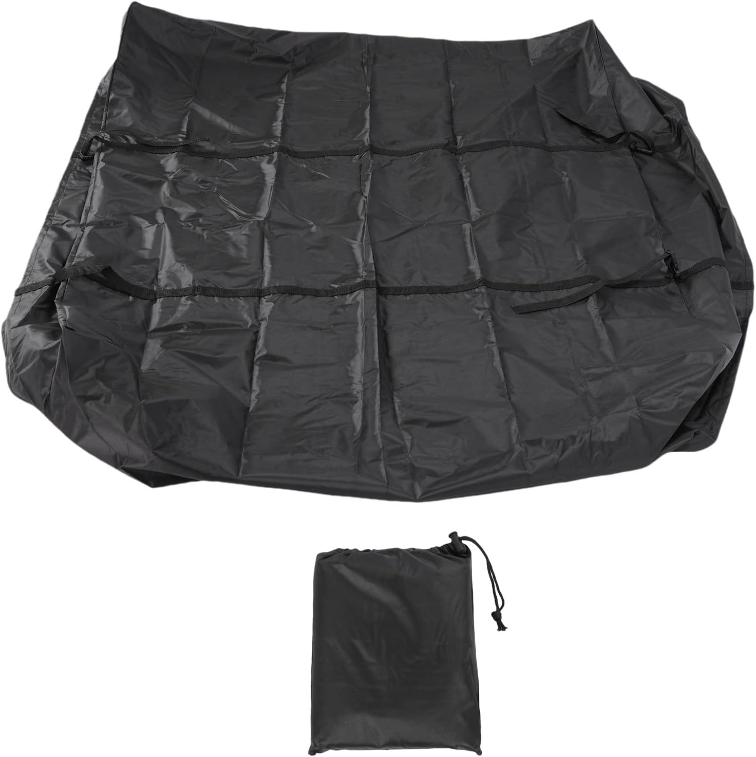 Car Top Rack Cover, Rooftop Top Cargos Carrier Cover 420D Silver Coated Oxford Fabric for All Cars, Rainproof Dust Proof Luggage Rack Covering for Outdoor Travel image number 1