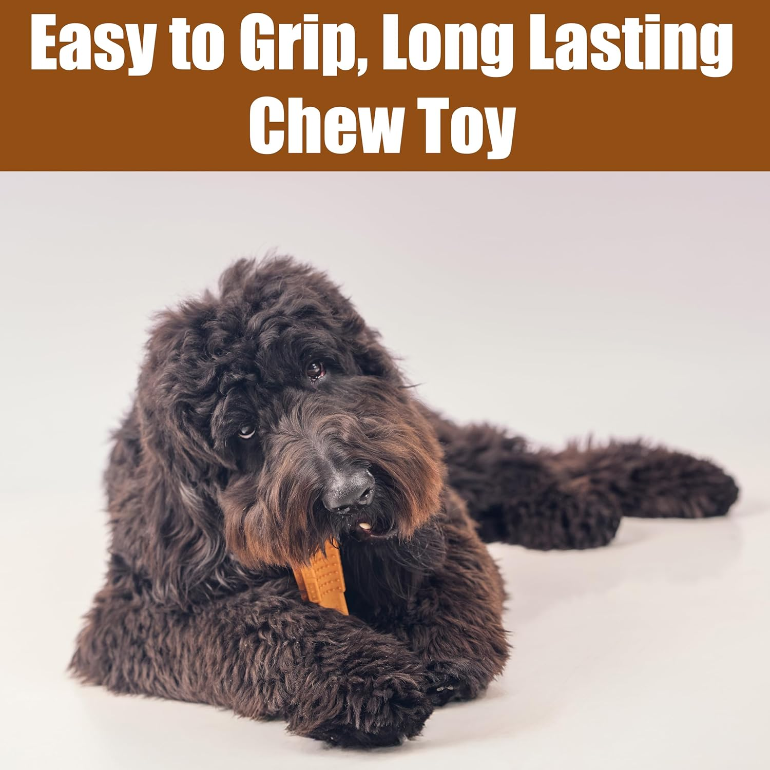 Bambone plus 7" /Dog Toys for Aggressive Chewers | Dog Chew Toy | Bone | Chew Toys for Aggressive Dogs | Interactive Dog Toy/Peanut Butter Flavor image number 5