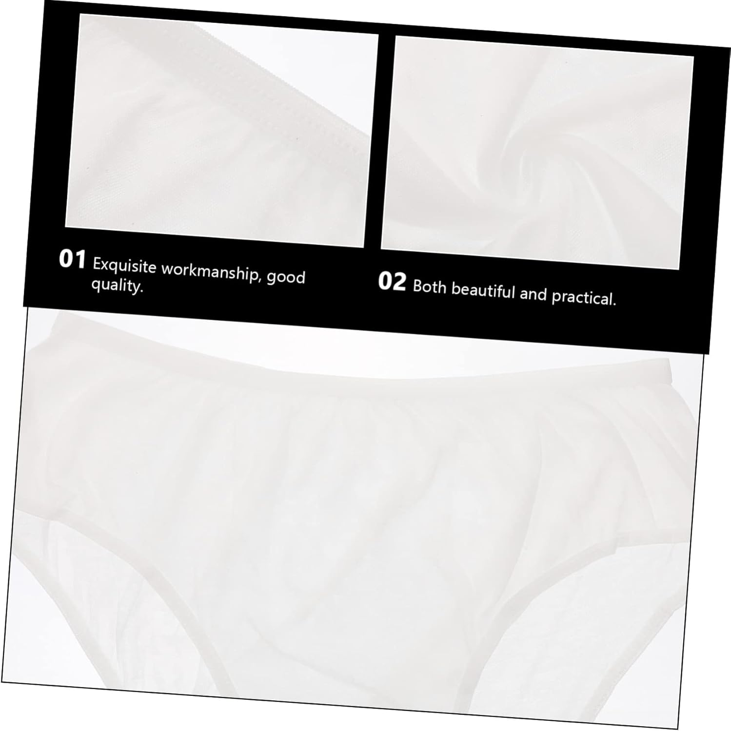 Minkissy Disposable Maternity Panties Postpartum Confinement Flexible Cotton Underwear for Women White XXL Pack of 4 Suitable for Hospital and Home Use image number 5