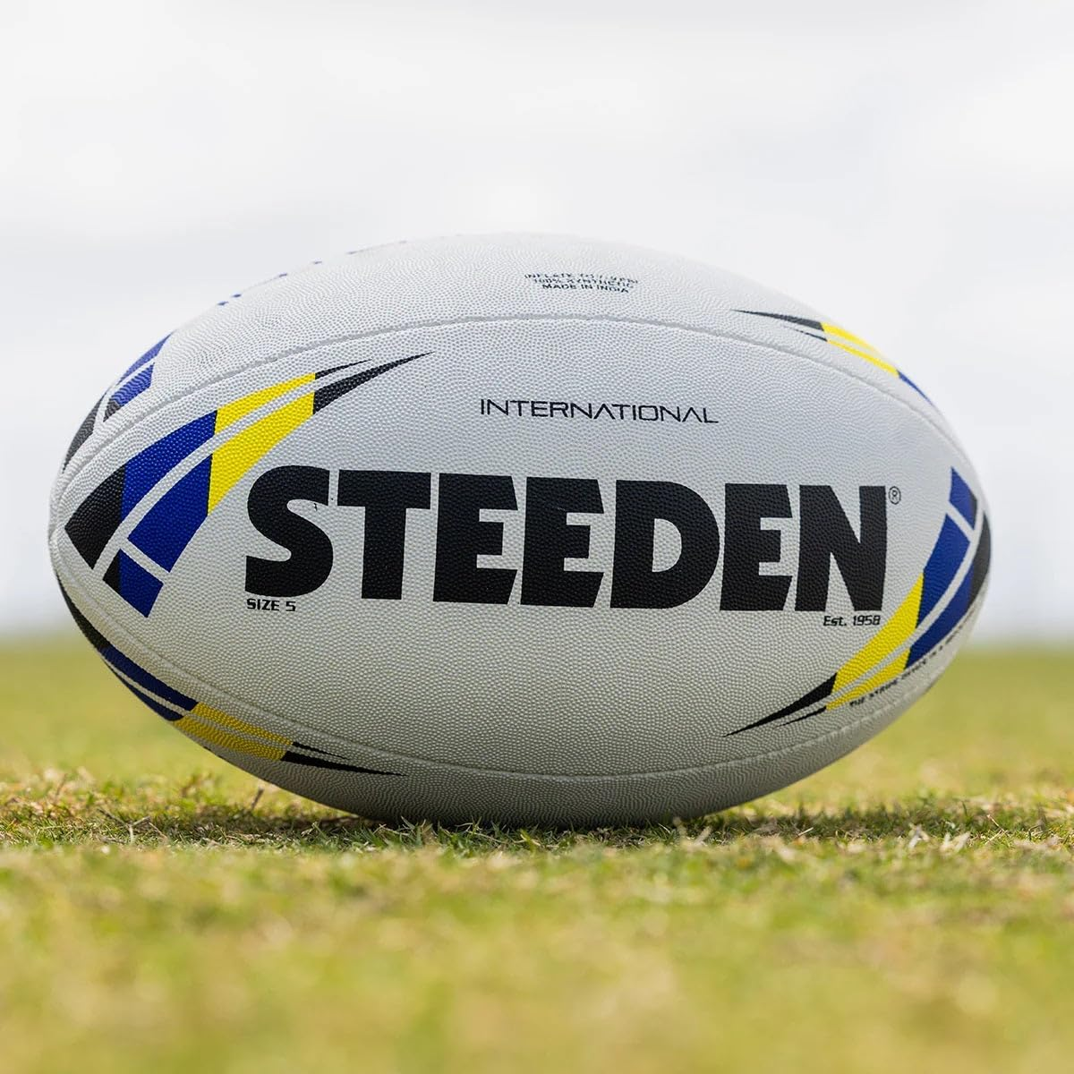 Steeden International Match Rugby League Ball Size 5 image number 1