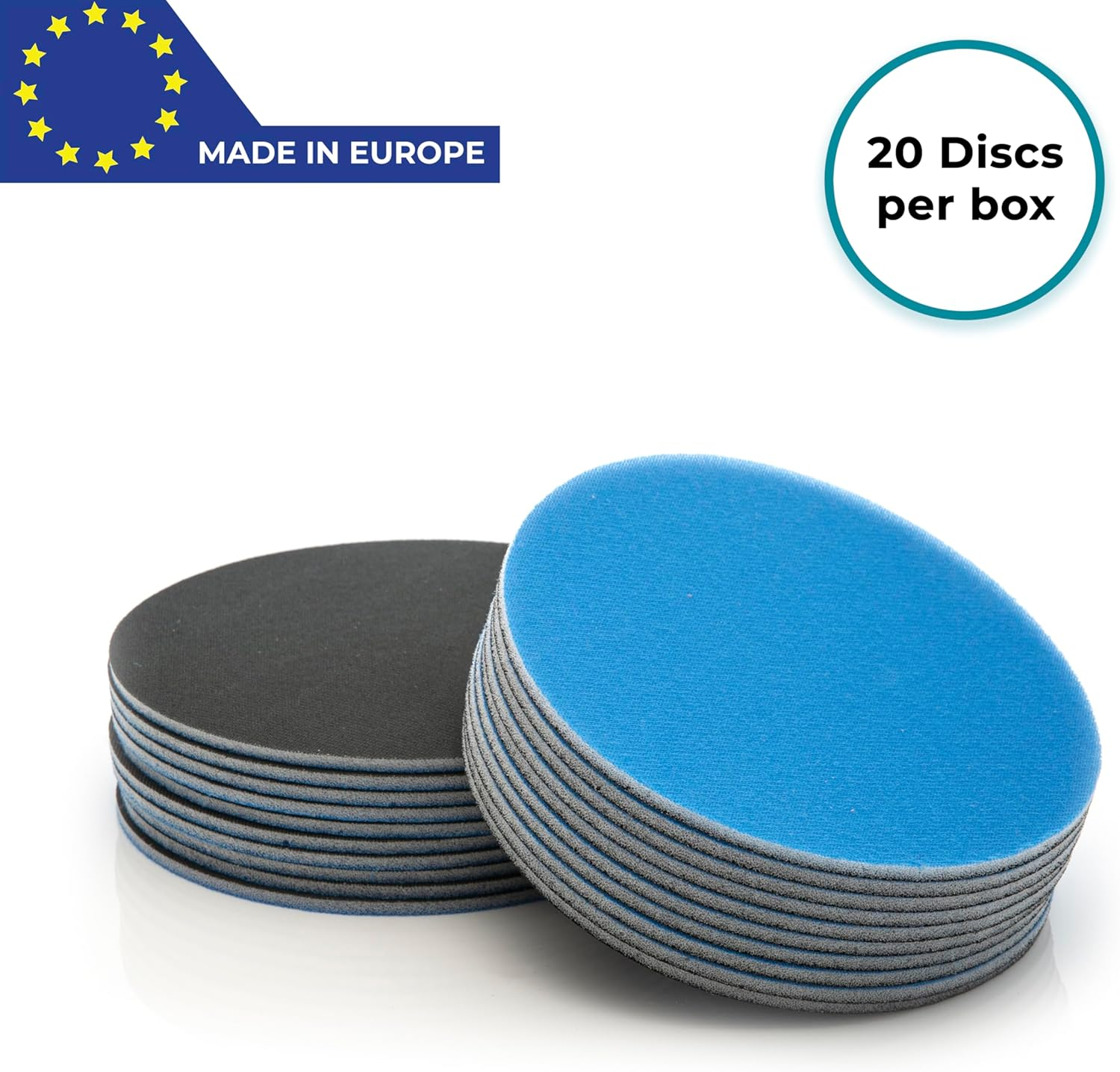 GLASS POLISH 75Mm Pre Polishing Abrasive Discs Glasx60 P500 - Pack of 20 Foam Backed Silicon Carbide with Inline Patterned Surface for Glass Scratch Removal on All Glass Types image number 3