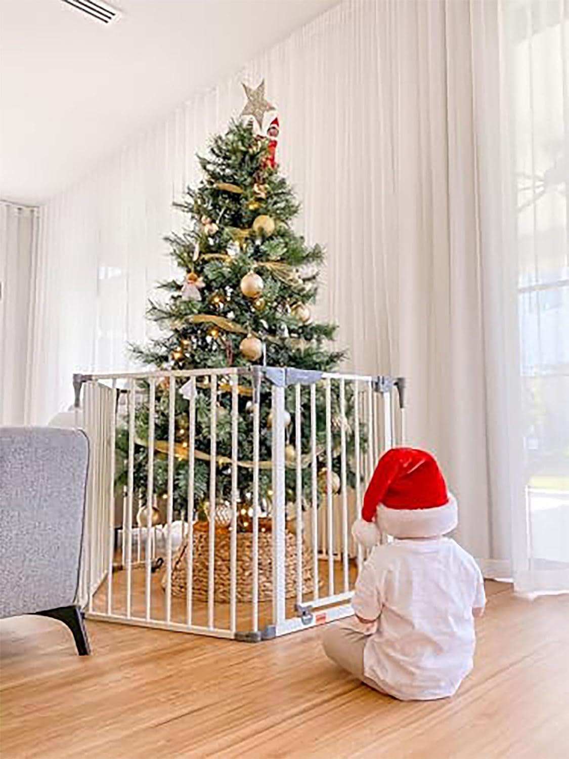 Dreambaby Royale Converta 3-In-1 Converta Play-Pen Gate Baby Safety Gate - with 6 Configurable Panels - Fits Opening up to 3.8M Wide & 74Cm Tall - White - Model F849 - Charcoal image number 5