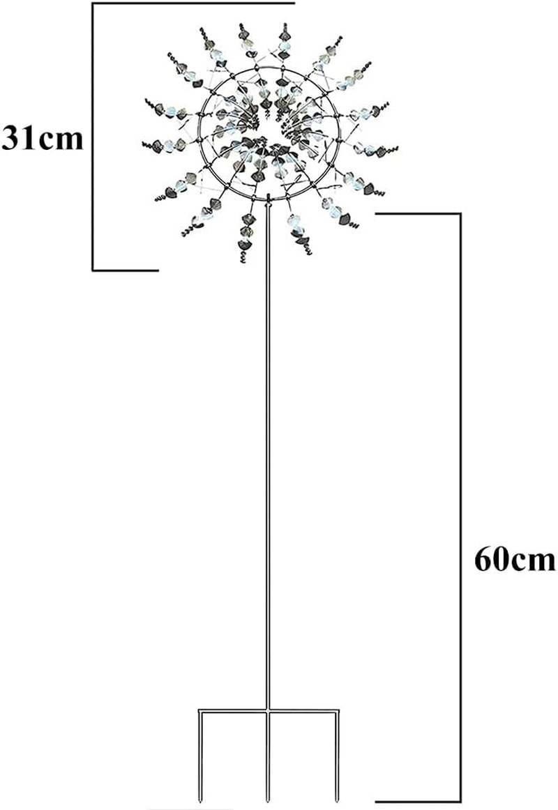 Garden Decoration Unique and Magical Metal Windmill Kinetic Metal Wind Spinners image number 6