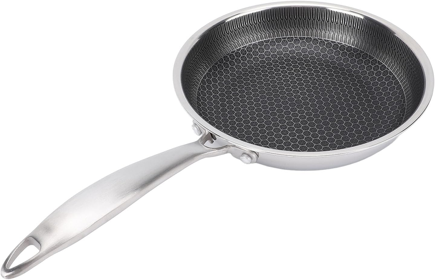 Nonstick Stainless Steel Frying Pan - Honeycomb Skillet, Induction & Gas Compatible, Dishwasher Safe, 316 SUS, 2.2Cm Thick (30Cm) image number 5