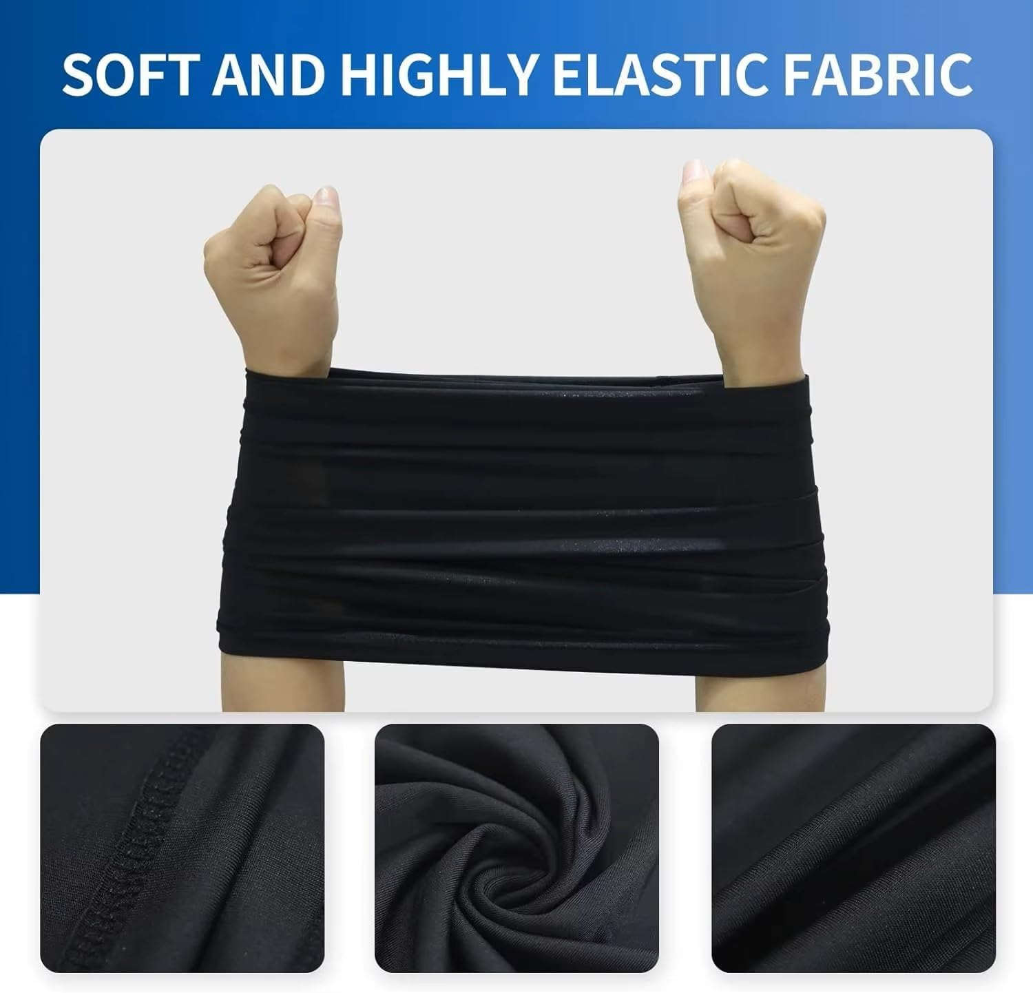 Multi-Functional Outdoor Headscarf - Elastic Mask, Neck Warmth, Scarf, Outdoor Sports Headscarf (Two Black Sets) image number 1