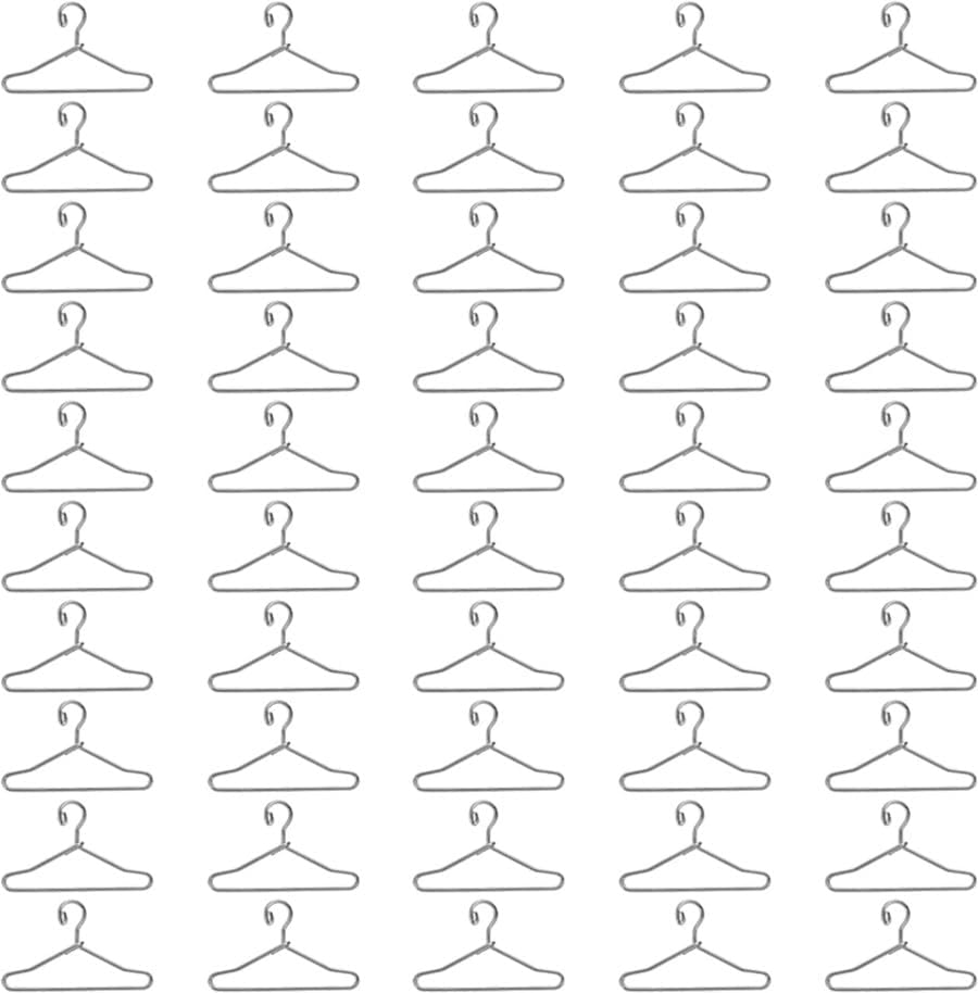 50 Pcs Metal Hanger, Small Clothes Hanger Outfit Hanger Clothing Rack Organizer Dress Holding Rack Coat Hanger Dress Holder, for Clothes Hanger image number 5