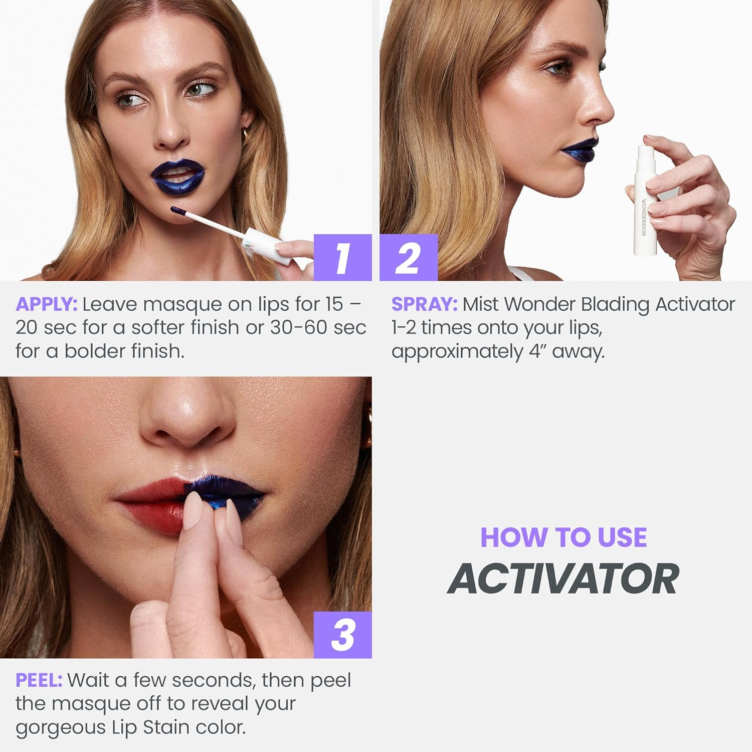 Wonderskin Wonder Blading Lip Stain Masque Aktivator image number 2
