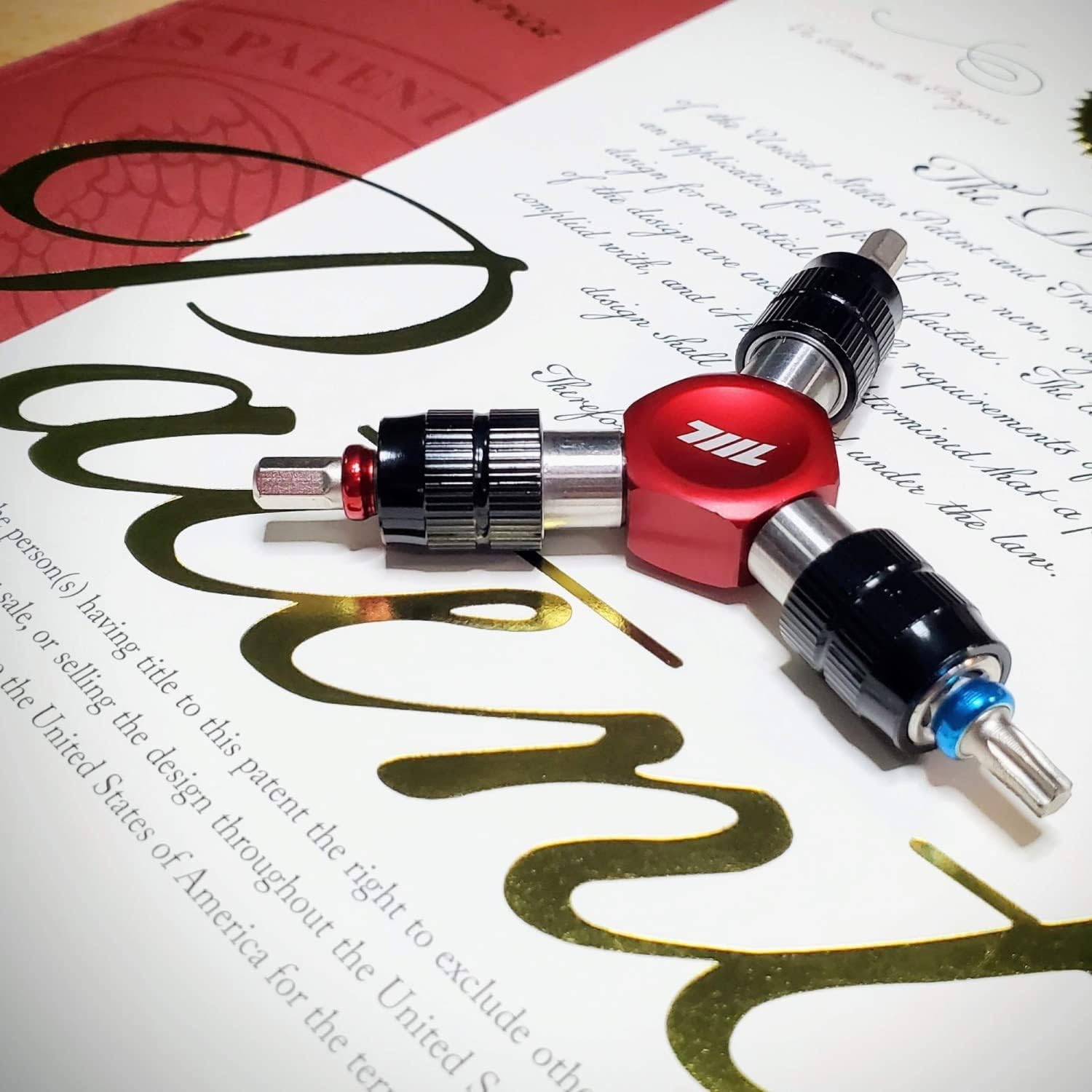 711L EDC Y Driver I Three Way 1/4 Inch Hex Bit Driver I Y Type Hex Wrench I Compact Motorcycle Bicycle Bike Tool - Black image number 2