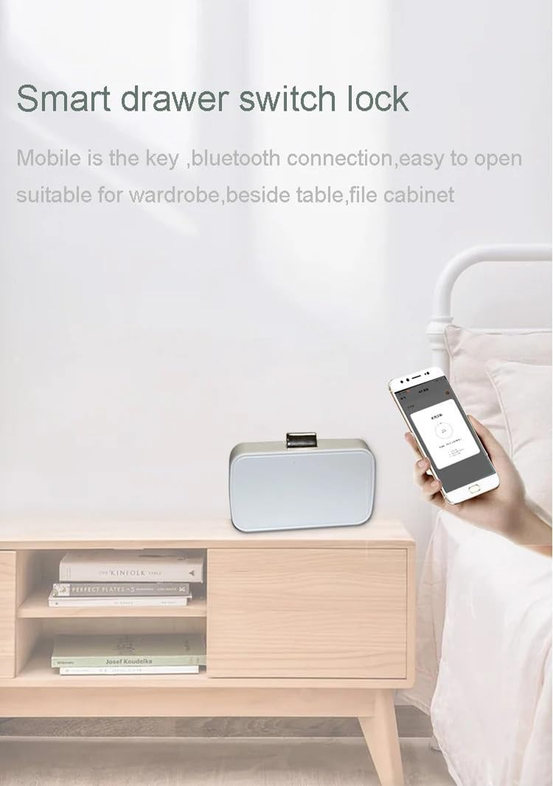 Mengshen Smart RFID Cabinet Lock Hidden Safety Keyless Drawer Lock Mobile App Unlock No Drilling NFC Card Key Baby Proofing Child Safety Cabinet Locks