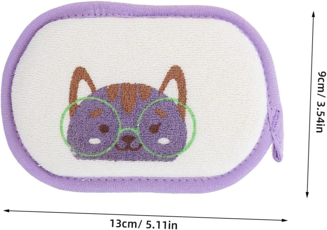 Hohopeti 3Pcs Shower Scrubber Set with Cartoon Bath Sponges, Bath Brush for Newborns, Soft Colorful Bathing Accessories for Gentle Skin Cleaning image number 4