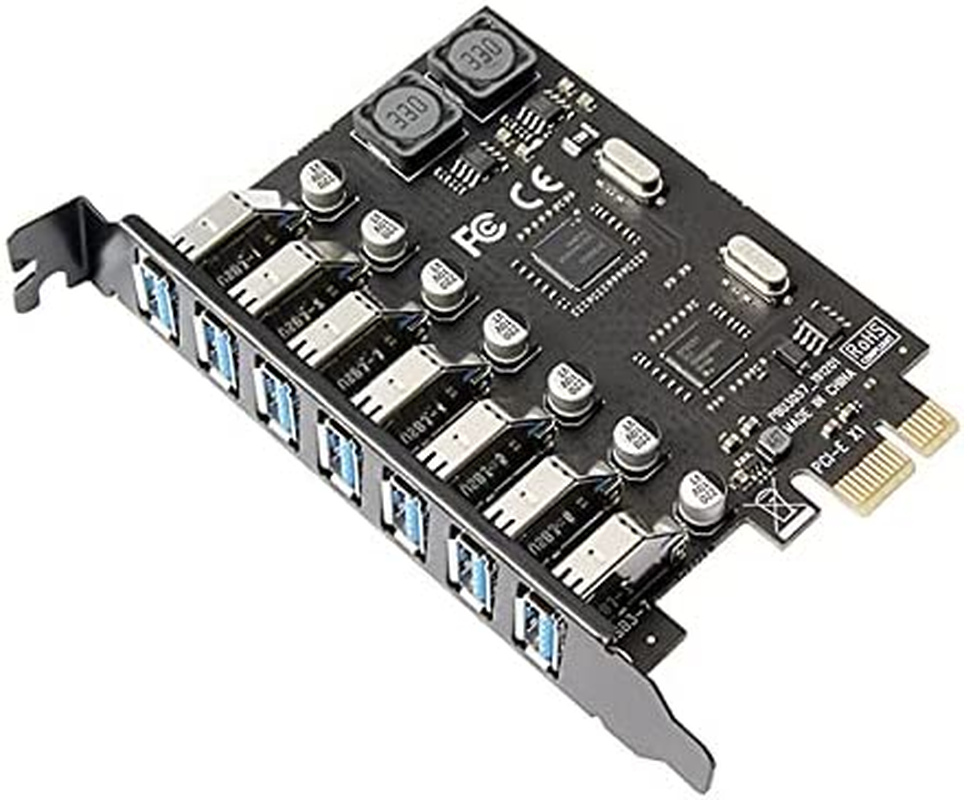NFHK 7 Ports PCI-E to USB 3.0 HUB PCI Express Expansion Card Adapter 5Gbps for Motherboard image number 5