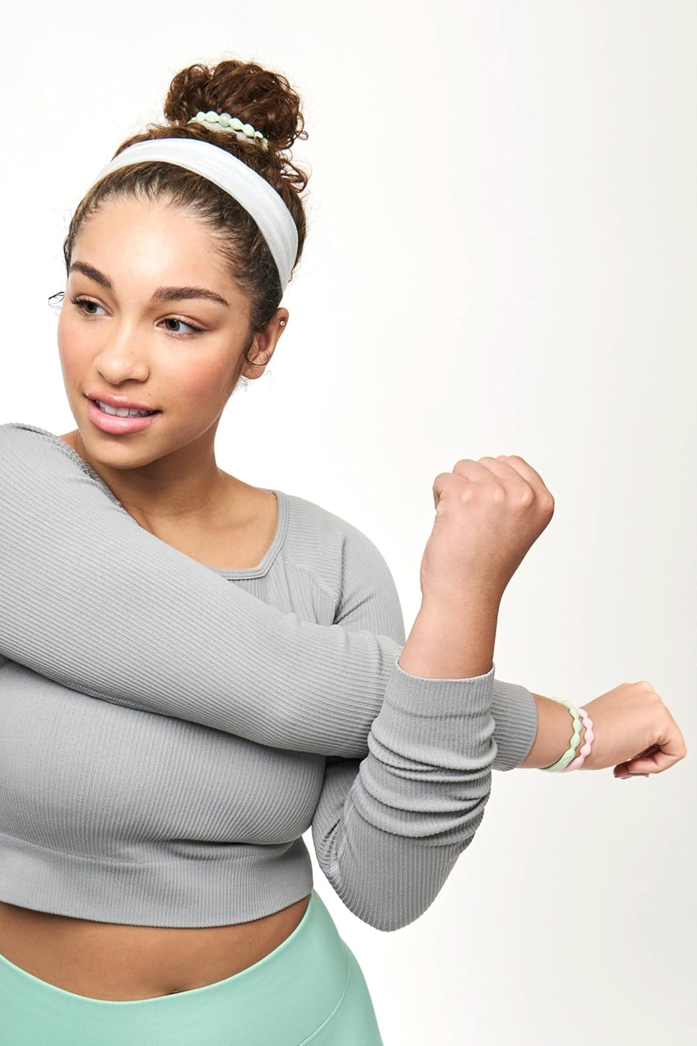 Goody Sport Forever Glow in the Dark Elastic Hair Ties - 10 Ct, 5 Assorted Colors, No Damage, 3X Stronger, Sport-Level Grip, All Hair Types image number 1