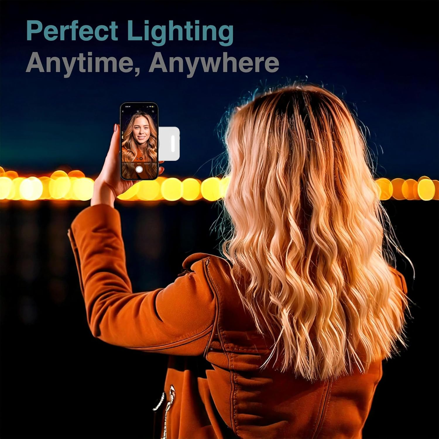 Laser Chargecore Selfie Light Mag-Safe Battery Pack, 5000Mah Wireless Magnetic Power Bank, 27 Colour LED, 15W Portable Charger with USB C Cable Charging - Compatible with Iphone 16/15/14/13/12 Series