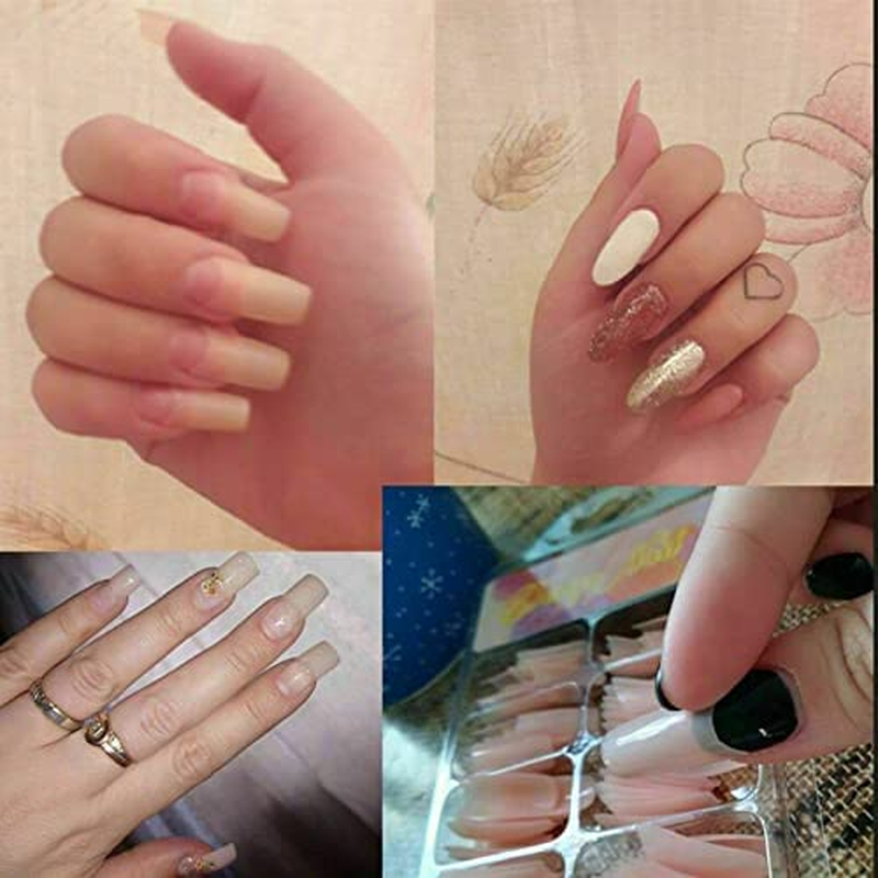 Flexible Nail Art Practice Training Model Trainer Hand Refit Replace Tip (Nail Trainer B + 500 False Nail Tips) image number 5