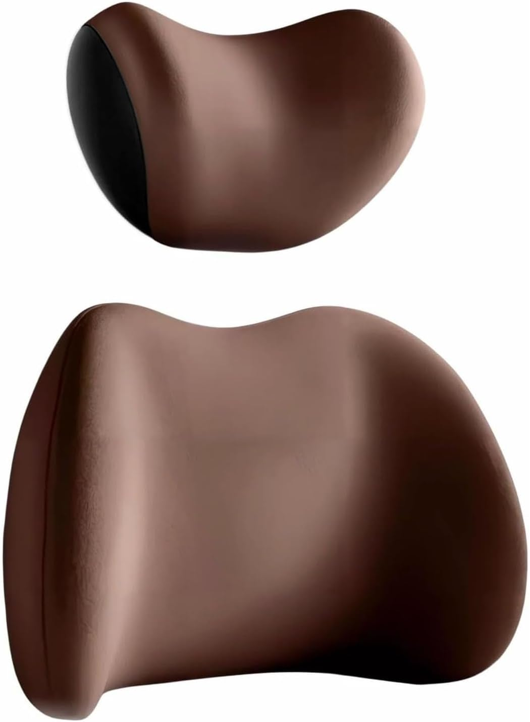 Mtxorvix Orthopedic Memory Foam Car Pillow Set - Ergonomic Lumbar Support & Neck Cushion for Pain Relief, Comfort Fit Car Seats/Office Chairs, Adjustable Headrest (Black)