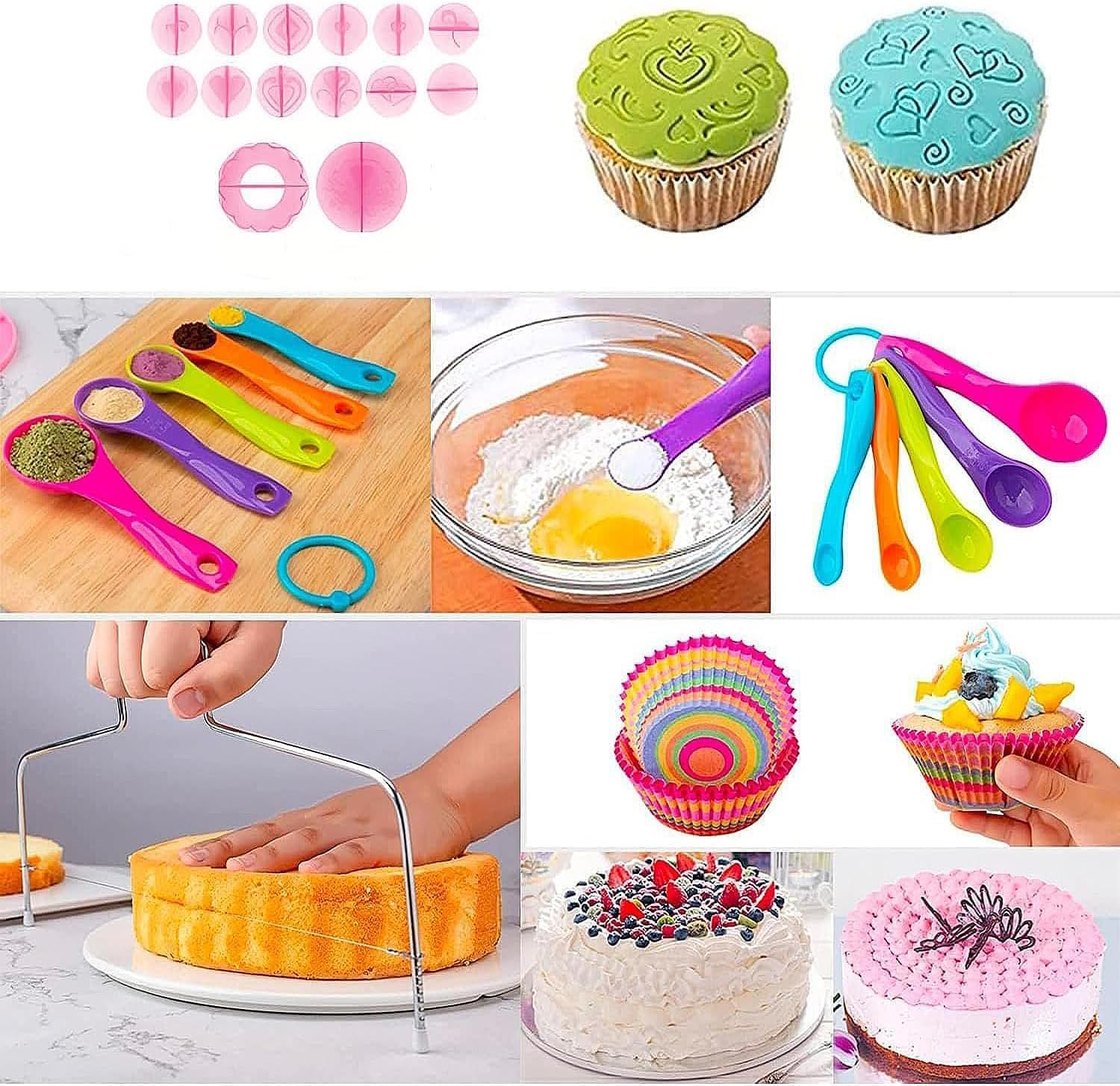536PCS Cake Decorating Kit Baking Supplies with 3 Springform Pans Set, 60 Piping Tips, Cake Rotating Turntable, Spatulas, Fondant Tools and More, Cake Baking Supplies Set for Beginners and Cake Lovers image number 1