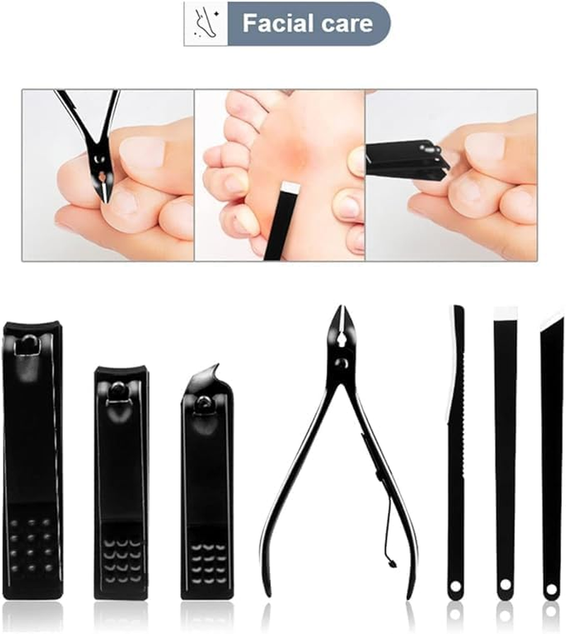 Manicure Kit, Manicure Set, Mens Grooming Kit, Nail Care Set, Manicure Kit for Men and Women, Nail Kit,Grooming Kit,Manicure Set Nail Clippers File,Nail Clipper Set,Gifts for Men(18Pcs) image number 1