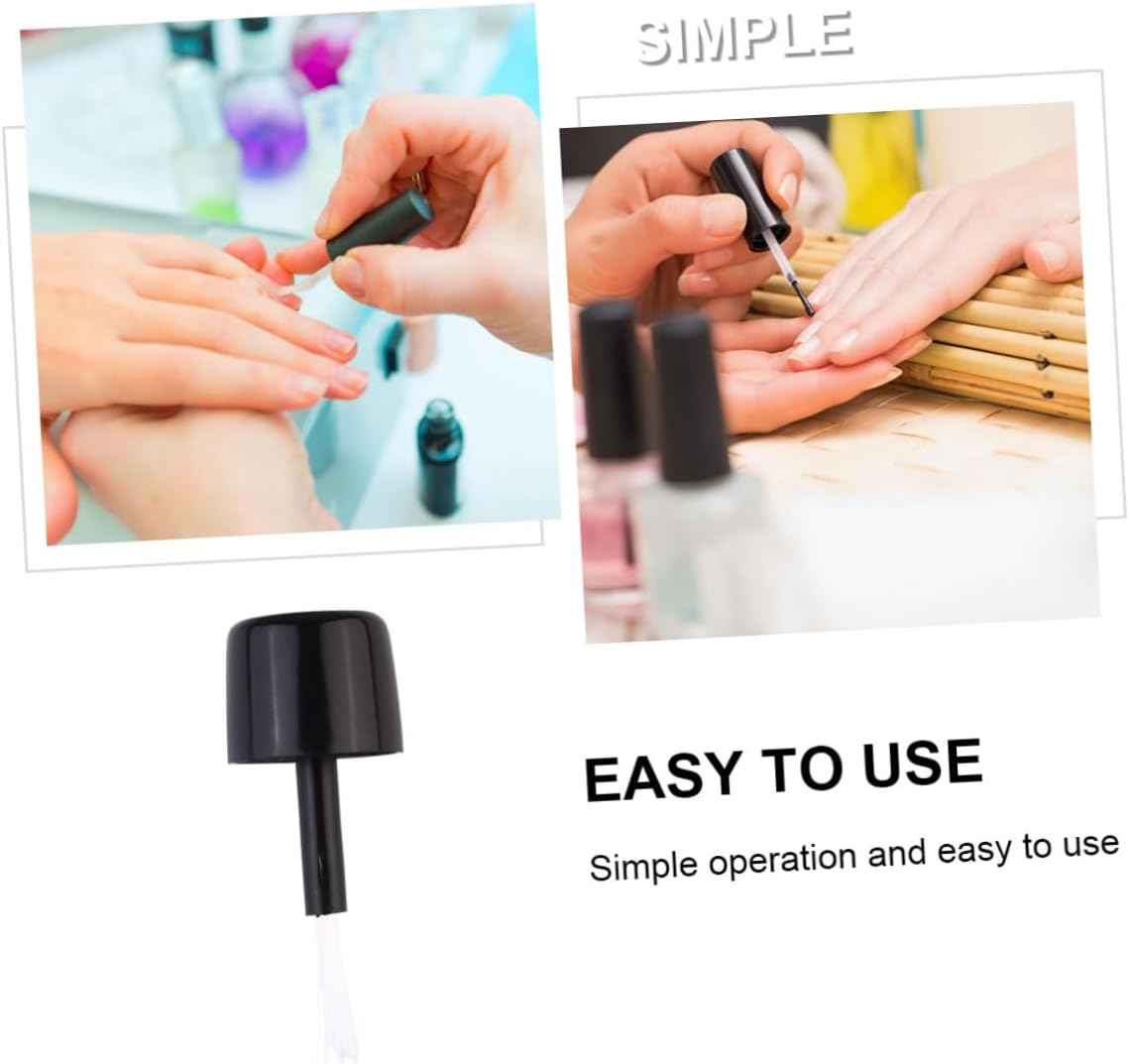 EXQUIMEUBLE 200Pcs Disposable Nail Polish Brush Set Portable Practical Nail Brushes for Women for Diy Art and Salon Use image number 3