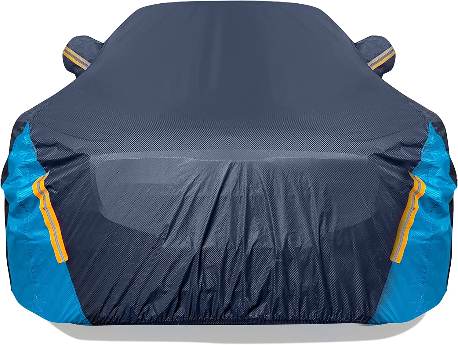 Car Cover Waterproof All Weather for Automobiles, 6 Layers Outdoor Full Exterior Cover Rain Sun UV Snowproof Protection with Zipper Cotton, Mirror Pocket for SUV (185-190 Inch)